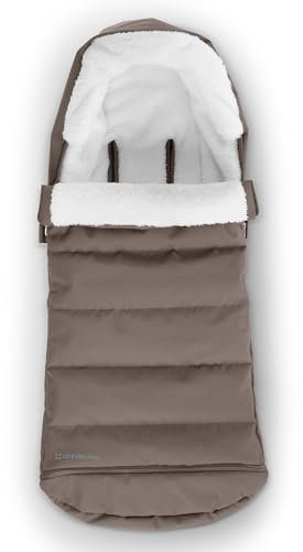 UPPAbaby CozyGanoosh Stroller Footmuff Theo – Dark Taupe – Ultra-Warm, Water-Resistant Winter Cover for Babies & Toddlers, Windproof Fleece-Lined Sleeping Bag, Compatible with Vista, Cruz, Ridge, Minu
