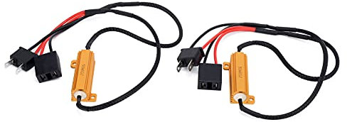 LED-Decoder, LED-Licht-Lastwiderstandsadapter, 2 Stück H7-LED-Decoder 50 W 6 Ohm Lastwiderstandsblitz, kein Fehlerunterdrücker für Autoscheinwerfer-Blinker