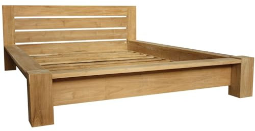Teako Design Bett Bensbyn aus Teakholz, Nachhaltiges Schlafzimmermöbel, Komfortables Schlafzimmer, Robustes Massivholzbett, Robuste Schlafzimmereinrichtung