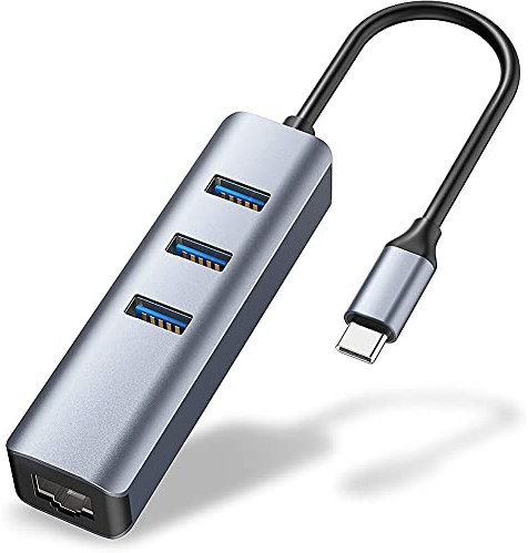 USB C to Ethernet Adapter, RJ45 to USB C LAN Network Adapter for 3/Type-C Gigabit Ethernet