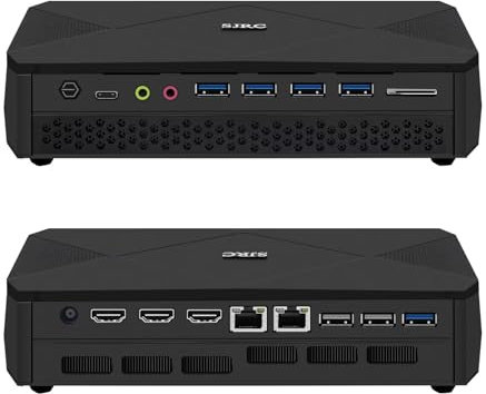 SJRC Gaming Mini PC Computer RTX 3060 12GB Graphics Ordinateur, Core i9 11900H 8 Cores 16 Threads, DDR5 32GB RAM 512GB SSD Windows 11 Pro Bureau Dual Fan, 4 Display, WiFi6 BT5.2