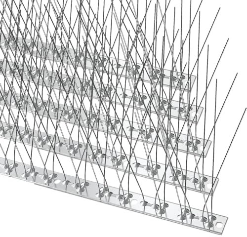 wohohoho Taubenabwehr Spikes Edelstahl Vogelabwehr, Vogelabwehr Spike (3,25m /13 Stück) Taubenspikes für Balkon Vogel abschreckung Abwehr Gegen tauben