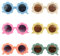 RosyFate Gafas de Sol Niño, 6 Piezas Gafas de Sol Con Forma de Flor, Gafas de Sol Infantiles, Regalo de Cumpleaños para Niños, Actividades de Verano, Playas, Fiestas, Anti-UV