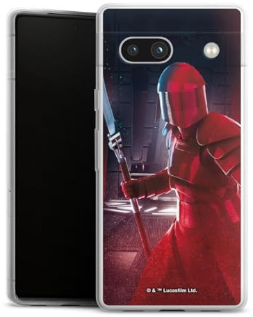 Slim Case extra dünn kompatibel mit Google Pixel 7a Silikon Handyhülle transparent Hülle Waffe Soldat Star Wars