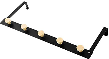 amangul Schmiedeeisen Kleiderbügel 5 Haken Lagerregal Wand Garderobenhalter Regal Küche Schlafzimmer Badezimmer Tür