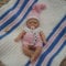 MYREBABY 4.5 Inch Mini Reborn Baby Dolls ，Silicone Baby Girl Dora,Mini Realistic Newborn Baby Dolls Silicone Full Body Stress Relief
