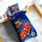 Disney Cars Lightning McQueen & Mater Single Duvet Cover Set | Reversible Kids Bedding with Race Track Design & Matching Pillowcases