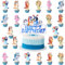 25 Stück Cupcake Toppers，Cartoon Dog Happy Birthday Cake Toppers，Kindergeburtstag Deko, Kuchen Deko Tortendeko Geburtstag Party Dekorationen für Junge Mädchen Kinder