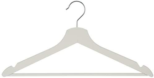 BDSHGRDH weiße holzbügel， Bumerang 702.385.41 Wooden Clothes Hangers, Pack of 5, White