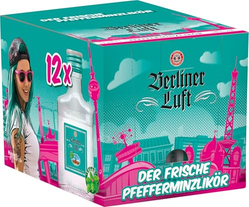 Berliner Luft | Kultiger Pfefferminzlikör | Frisch, klar & aromatisch | Vegan & glutenfrei | Made in Berlin | 18% Vol. | 12 x 0,1L