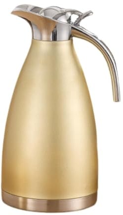 ＡＷＨＡＯ Edelstahl Kaffeekanne mit Vakuumisolierung, 2 l, für Verschiedene Anwendungen, Golden