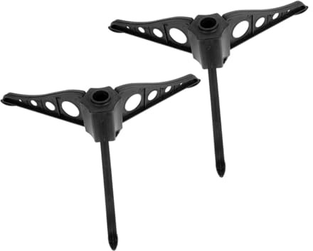 IMIKEYA 2 Pezzi Base per Albero di Natale Artificiale Supporto Plastica Resistente Gambe Nere per Fissare e Stabilizzare Natale