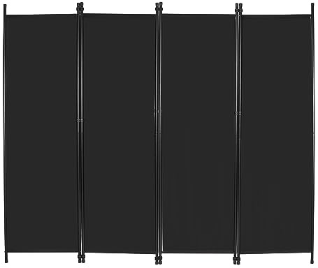 REDCAMP Portable Privacy Screen,4 Panel Folding Room Divider,10FT,Black