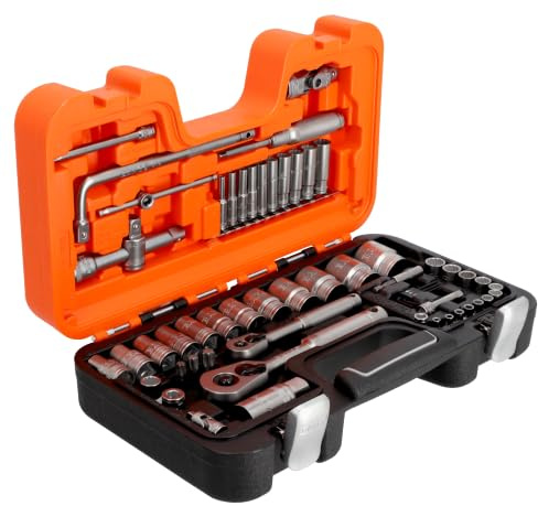 Bahco S560MH 56 Piece 1/4 & 1/2 Drive Metric Bi-Hex Socket & Metal Handle Ratchet Set