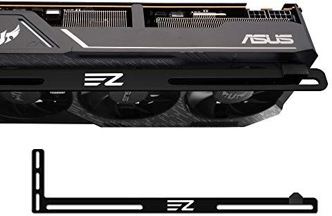 EZDIY-FAB GPU Holder,Graphics Card Brace Support,Video Card Holder,GPU VGA Bracket for Custom Desktop PC Gaming-3mm Aluminum-Black