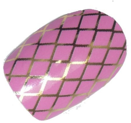 Chix Nails Nail Wraps Pink Gold Chrome Fishnet Fingers Toes Vinyl Foils