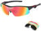DUCO Polarized Sports Sunglasses with 5 Interchangeable Lenses UV400 Protection Sports Sunglasses for Cycling Running Glasses (Black)