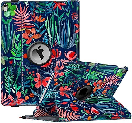 FINTIE Case for iPad Air (3rd Gen) 10.5 2019 / iPad Pro 10.5 2017-360 Degree Rotating Stand Protective Cover with Built-in Pencil Holder, Auto Sleep/Wake, Jungle Night