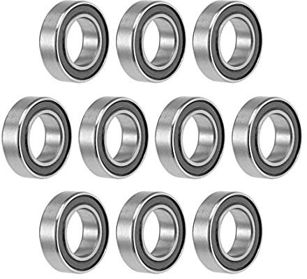 sourcing map 10 Stück Kugellager Rillenkugellager MR148-2RS 8mm Innendurchm 14mm Außendurchm 4mm Bohrung Doppelt Abgedichtet Chromstahl Z2 für Skateboard 3D Drucker Roller Inline Skates