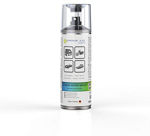AUPROTEC AUPROPAINT Gloss - Pintura en aerosol para coche (400 ml), color blanco brillante