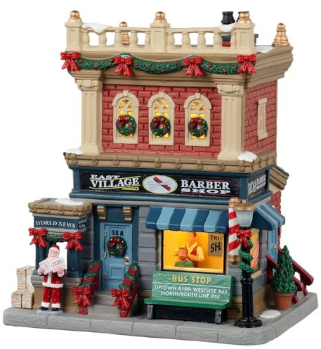 Lemax - East Village Barber Shop, B/o Led - Weihnachtshäuser & Weihnachtsdörfer