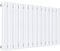 SONNI radiatore termoarreto a parete 630 x 1004 x 48 mm, termosifone a soggiorno potenza 683 W, radiatore orizzontale strato singolo da bagno, connessioni centrali G 1/2 - Bianco