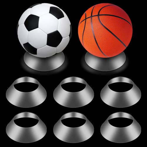 6 Stück Erinnerungsstücke Ballständer Ball Sockel Ball Display Ständer Halter Fußballständer für Basketball Fußball Volleyball Softball Bowling (Transparent)