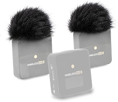 SUNMON Rode Wireless Go 2, filtro antipop per parabrezza peloso, copertura antivento per microfono Rode Wireless Pro/Wireless ME/VideoMic Pro Fluff Parabrezza per vento e riduzione del rumore di fondo
