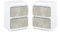 MRBLS Nachttisch 2er Set Nachtschrank Nachtkommode Modern Möbel mit Schubladen Kommode Holz Schubladenschrank für Ihr Schlafzimmer (Weiß Matt - Beton) – 30 x 40 x 30 cm (B/H/T)