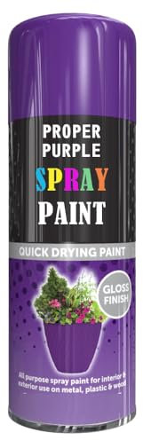 SCHNAZZ 1 x All Purpose Proper Purple Aerosol Spray Paint 400ml Fast Dry, Quick Drying Spray and Excellent Coverage for Wood, Metal, Plastic, Glass and More