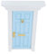 Tnfeeon Dollhouse Wooden Door, Exquisite Dollhouse Door for DIY Scene Doll Home Furnitur