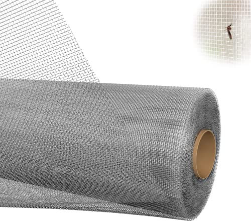 HOMLARK 304 Stainless Steel Woven Wire Mesh (50 X 120 Inches) Window Screen Mesh, Prevent Mouse Mice Snakes Hornets Rodents Entering,Easy to Cut and Install