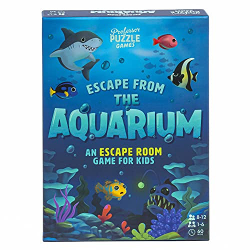 Professor PUZZLE Escape from The Aquarium - Escape Room | Strategiespiel | Alter 8 bis 11 Jahre | 1-6 Spieler | 60 Minuten Spieldauer