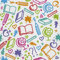 HEKO PANELS Stoff Oxford Meterware Canvas-Stoff Polyester Zum Nähen Nähstoffe Möbelstoffe Dekostoffe Wasserabweisend Kinder Wissenschaft Schule 1 Meter 155 x 100 cm, DX062