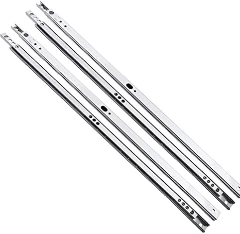 Schubladenschienen, 17mm x 400mm Auszugsschienen mit Teilauszug für Schubladen Kugelauszug Schubladenauszug Schubladen Schienensystem Möbelbeschläge (2 Paar)