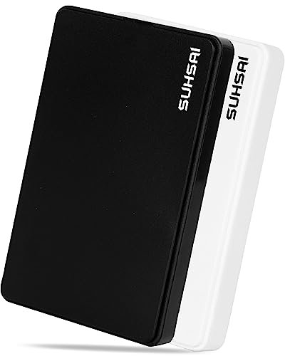 SUHSAI External Hard drive 1TB, 2.5 Inch External Hdd, Storage and Backup Drive, hard disk, USB 2.0 portable hard drive, Compatible with Mac, Laptop, Desktop, computer (Black)