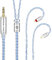 Yinyoo KBEAR 2-Meter Kabel, 2 PIN Kopfhörerkabel für KBEAR INK/INK MK2/ TRI Starsea/Star river/i3 Pro/HBB KAI/KZ ZS10/ZST/ZST X/AS06/AS10/ES4/EDX(0.78mm 2 PIN, 3.5mm Stecker, Silber-Blau)