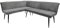 HTI-Living Eckbank 195 x 154 cm Mesilla Sitzbank Polsterbank Grau