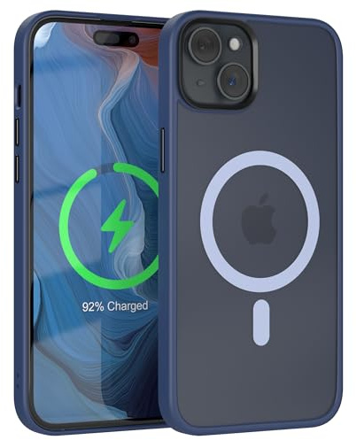 EAZY CASE Ultra Schutz Outdoor Hülle kompatibel mit iPhone 15 Plus kompatibel mit Qi-Charging, hochwertige Schutzhülle mit Aufprallschutz, Stoßfest, Kratzfest, Handyhülle mit Kameraschutz, Nacht Blau