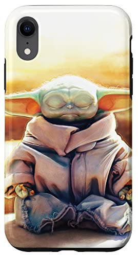 Hülle für iPhone XR Star Wars Der Mandalorianer Das Kind Grogu meditiert