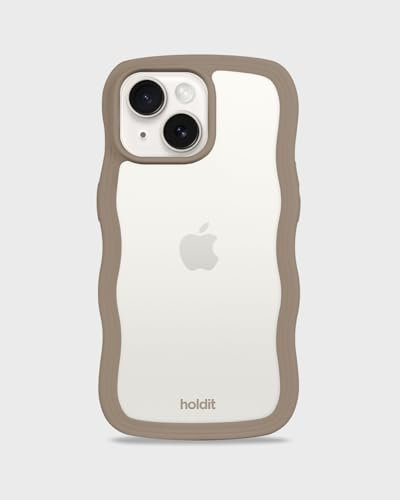 holdit Wavy Case - Mocha Brown/Transparent - iPhone 15/14/13