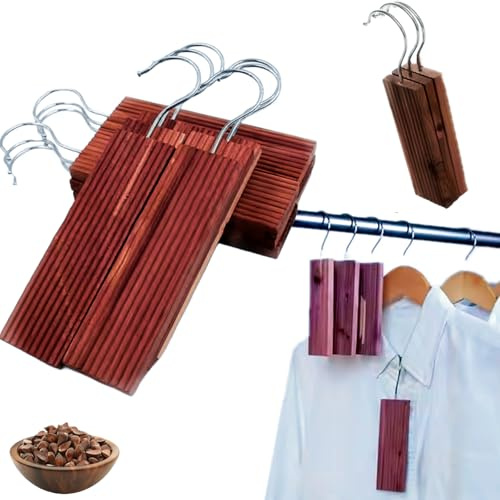 Qivine Natürlicher Zedernholz Mottenschutz, 15 Stück Mottenfalle Kleidermotten für Kleiderschrank, Naturprodukt Motten Bekämpfen zum Aufhängen für Kleiderbügel, Schubladen