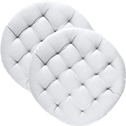 REDBEST Stuhlkissen Tulsa 2er-Pack weiß Größe rund: 40 cm Ø
