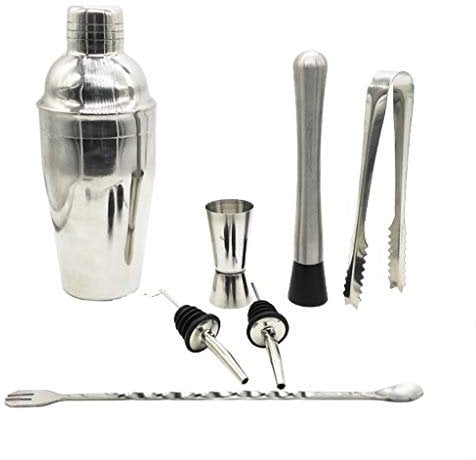 IGZVMBO 7Pcs 750 550ml Stainless Steel Cocktail Shaker Set Shaker Cup Easy to Cocktail Kit Snow Grams Cup Bar Tools