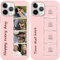 Personalisierte Handyhülle für iPhone 7/8/SE20/SE22,Personalisiert Hülle mit Eigenem Foto Bedrucken Bild Text Selbst Gestaltet Schutzhülle, Rosa Silikon Stoßfest Individuelle Custom Case