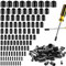 Ezydka 200 Stück Gummi Endkappen 1,5/2/3/4/5/6/7/8/9/11/15mm Schutzkappen für Schrauben, Runde PVC Vinyl Gummikappen für Schrauben Drahtseile, Metallstäbe, Elektrokabeln