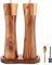 DAJAVE Pfeffermühle holz 20,5cm Salz und Pfeffermühle Holz Set mit Mühlenuntersetzer Verstellbare Salzmühle Keramikmahlwerk Holz Salzmühle Edelstahlmahlwerk Pfeffermühle Akazienholz PepperMillWood