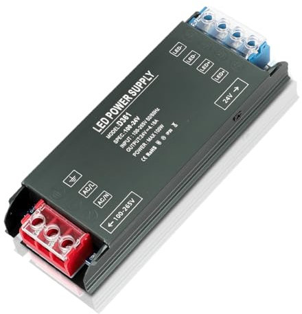 Konstantspannung Netzteil 24V,LED Trafo 124V 100W,LED Treiber 24V 100W, LED Trafo LED Transformator 230V Auf 24 Volt Gleichstrom, DC 24V LED Netzteil Trafo