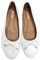 Ladies Flat Ballet Ballerina Pumps Plain Womans Work School Dolly Shoes SZ 3-8 (White, UK Footwear Size System, Adult, Women, Numeric, Medium, 7)