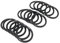 EPDM O-Ring 51mm Außendurchmesser, 43mm ID, 4mm Breite, Schwarze O-Ringe Packung mit 2